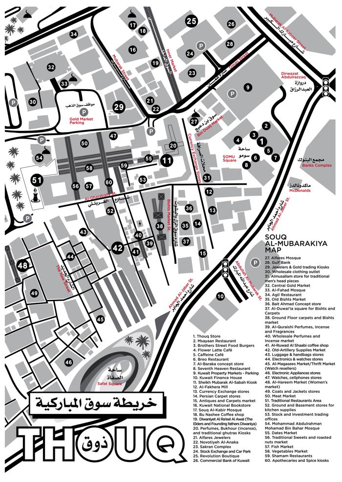 Souq Al-Mubarakiya Map