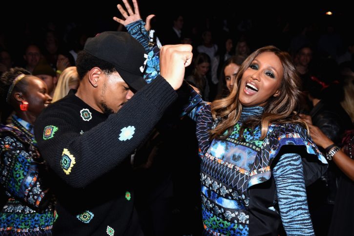 Chance the Rapper and Iman dance at KENZO x HM Launch Event 